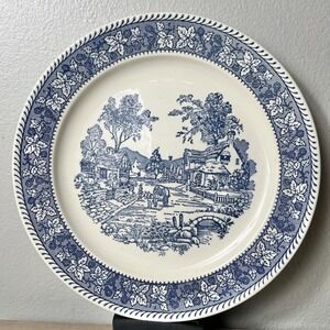 Vintage Stratwood Collection Shakespeare Country Blue 12.5" Platter USA *Read